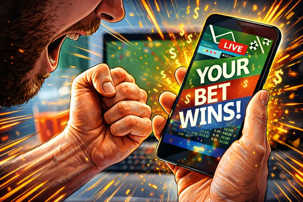 Fan reactoin of winning a bet